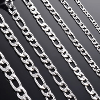 925 Sterling Silver Necklace — 2–12mm Width, 40–75cm Long Chain with Lobster Clasp for Men & Women, Engagement Jewelry