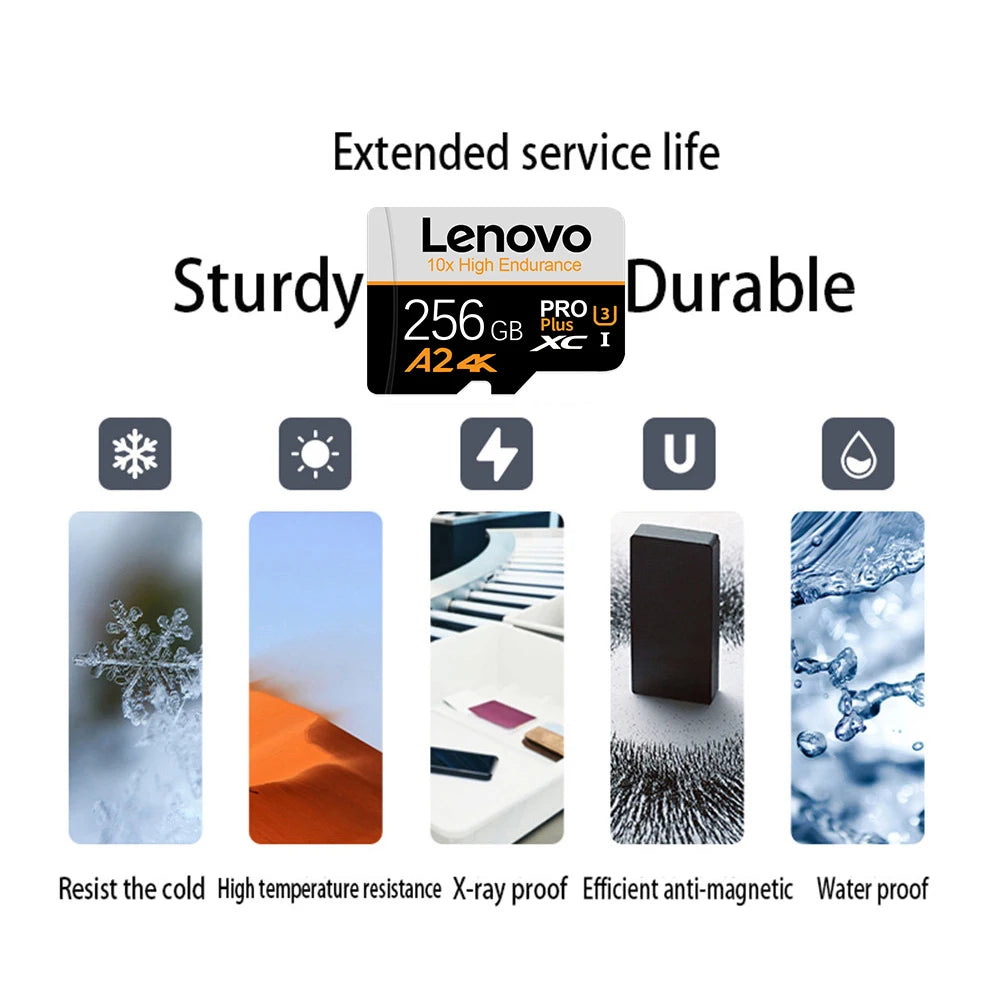 Original Lenovo Micro SD Card – 1TB, 2TB, 512GB, 128GB High-Speed TF Card V30 U3 for Tablet, PS4, Switch & PC