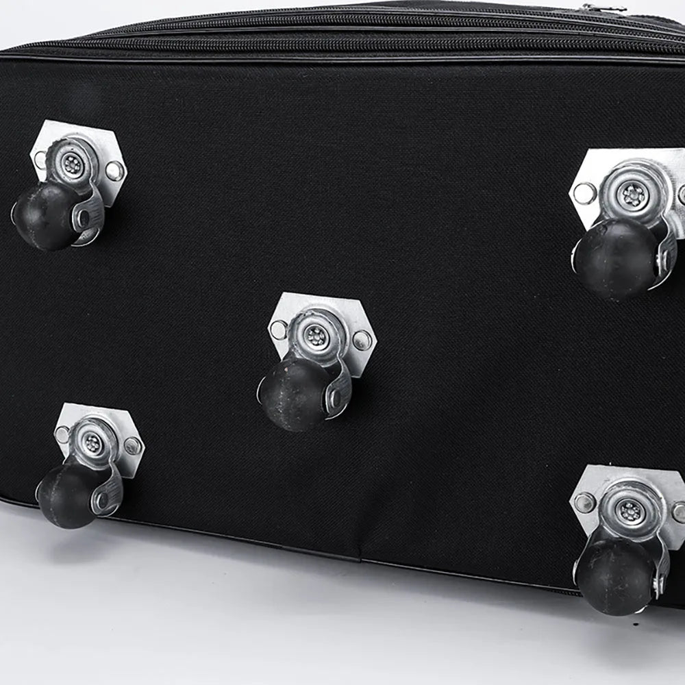 Foldable Trolley Travel Bag with Wheels – Expandable Black Luggage for Men & Women, Ideal for Weekend Trips & Overnight Travel