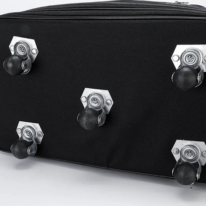 Foldable Trolley Travel Bag with Wheels – Expandable Black Luggage for Men & Women, Ideal for Weekend Trips & Overnight Travel
