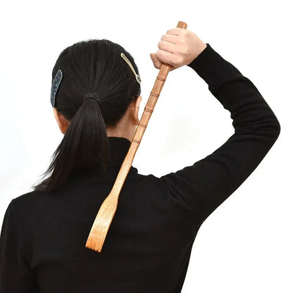 Long Handle Wooden Back Scratcher Massager - Body Massage Rake for Household Health and Relaxation