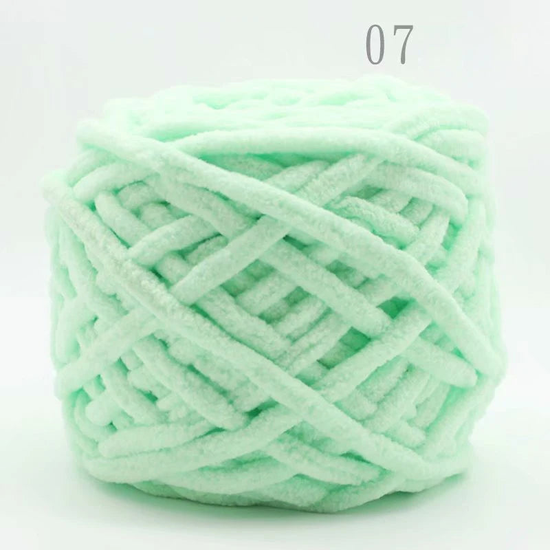 3PCS 300g Soft Chenille Knitting Yarn – Thick Ice Strip Cotton Wool Yarn for DIY Handmade Blankets, Scarves & Craft Projects