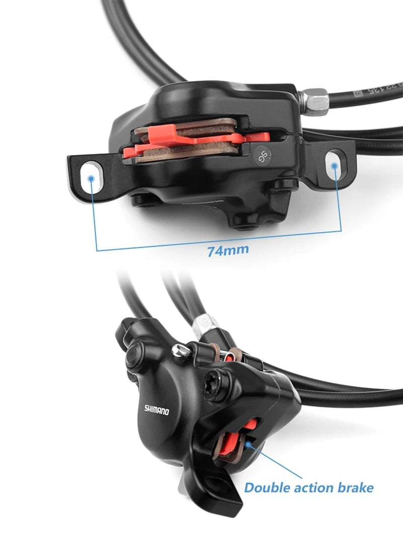 Shimano MT200 MTB Hydraulic Disc Brake Set – 160mm Rotors, BR-BL Calipers for Mountain Bike Cycling Parts