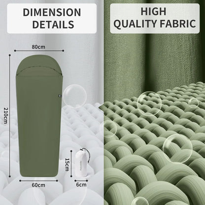 Naturehike Sleeping Bag Liner - 128g Ultralight Travel & Hiking Inner Blanket for Single Sleeping Bags