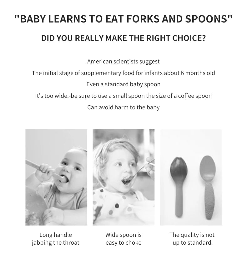 Toddler Dinosaur Spoon & Fork Set - Stainless Steel Cartoon Feeding Utensils with Short Handle for Kids
