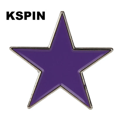 Baby Blue Metal Star Lapel Pin Brooch – Colorful Enamel Star Badge Accessories for Jackets, Bags & Fashion Outfit Decor