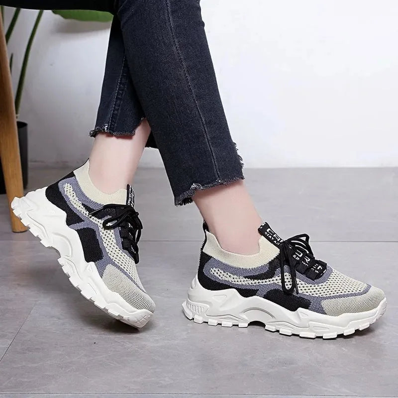 2024 Women's All-Match Mesh Casual Shoes – Breathable, Soft Bottom Sneakers for Spring & Autumn