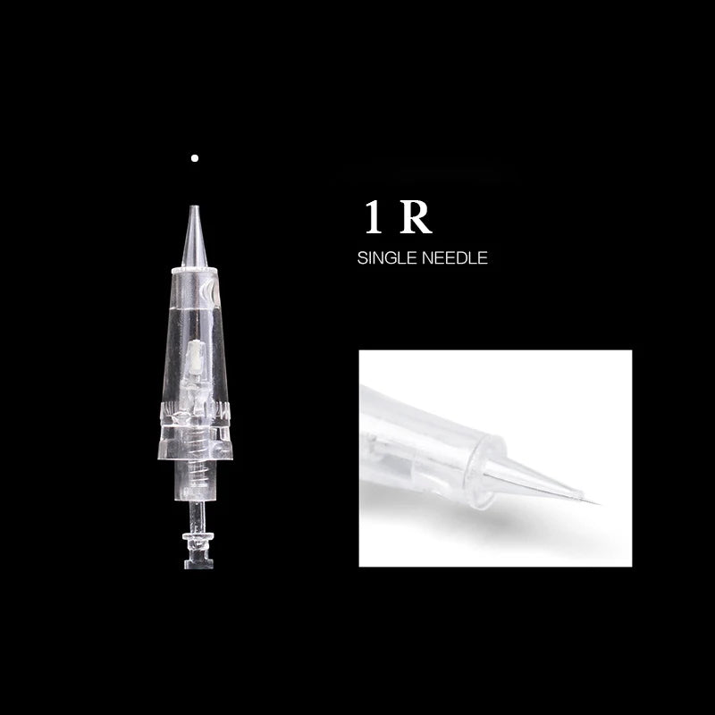 5/10PCS Microblading Bayonet Needles – 1D/1R/3R/5R/5F/Nano Cartridge for PMU Eyebrow, Lip & Eyeliner Tattoo