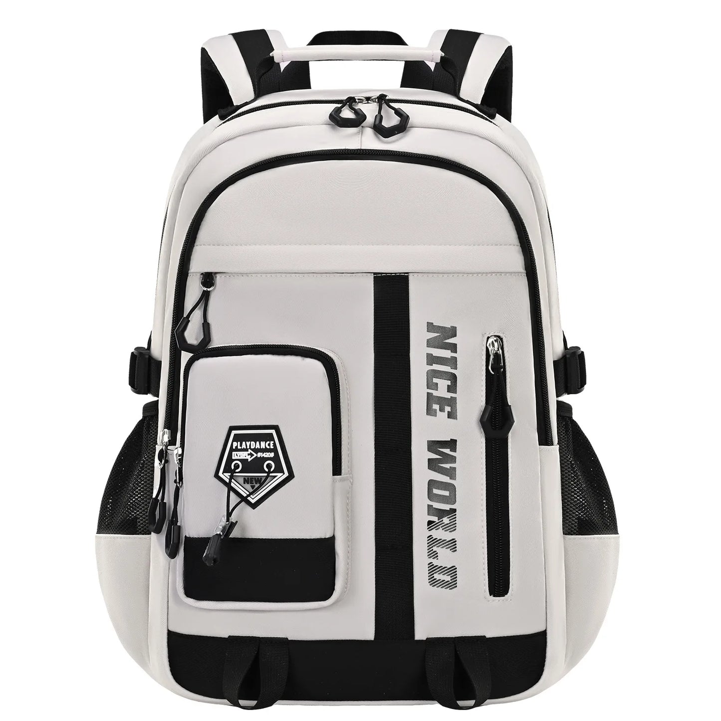 Cool Large Teenage School Backpack for Boys & Girls, Multi-Pocket Student Bookbag for Middle, High School & College