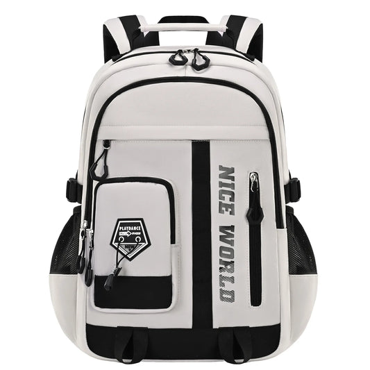 Cool Large Teenage School Backpack for Boys & Girls, Multi-Pocket Student Bookbag for Middle, High School & College