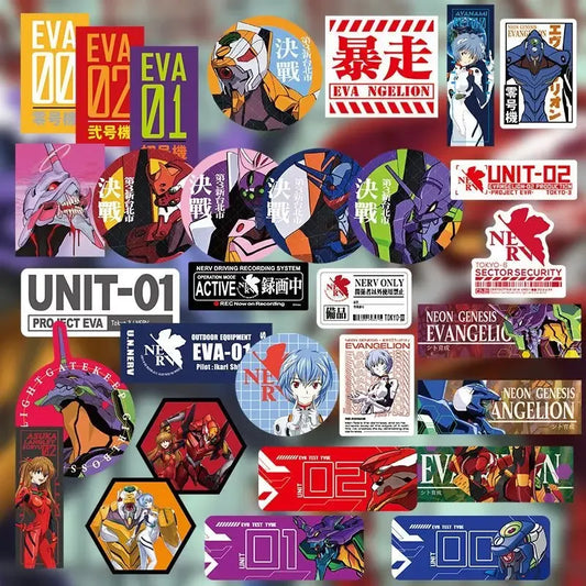 Neon Genesis Evangelion EVA-01 Sticker – Waterproof Glossy Anime Chassis Decal, Wholesale Gift
