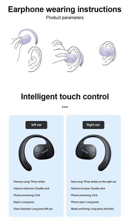 MINISO X15Pro AI Translator Earbuds — Bluetooth Wireless Sports Headphones, Waterproof HD Call Earphones with Mic