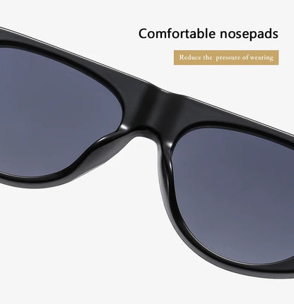 Fashion Retro Oval Large Frame Sunglasses — Minimalist Design UV-Resistant Eyewear for Women