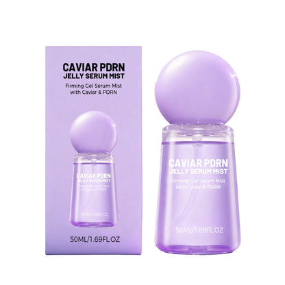 Caviar PDRN Collagen Peptide Jelly Serum Mist Set - Hydrating, Plumping Facial Mist for Dewy, Firm-Looking Skin and Travel Skincare
