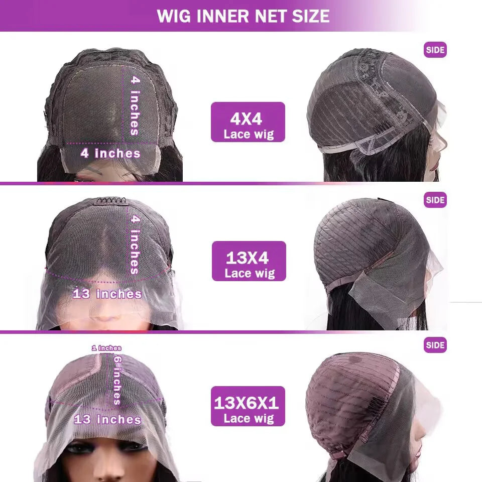 Kinky Straight Human Hair Wig – 13x4 Lace Front, Pre-Plucked Yaki Straight Brazilian Wig