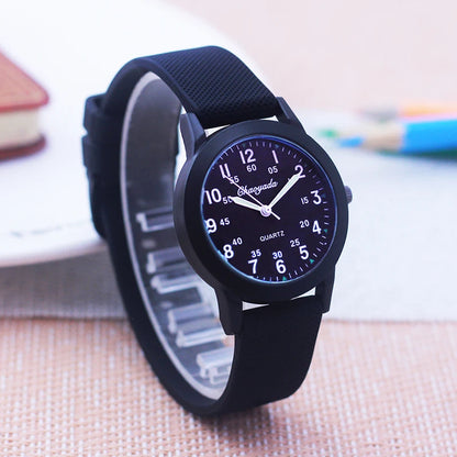 Children's 60-Minute Scale Quartz Wristwatch - Silicone Strap Watch for Boys & Girls, Junior High & Elementary School Exam Watch