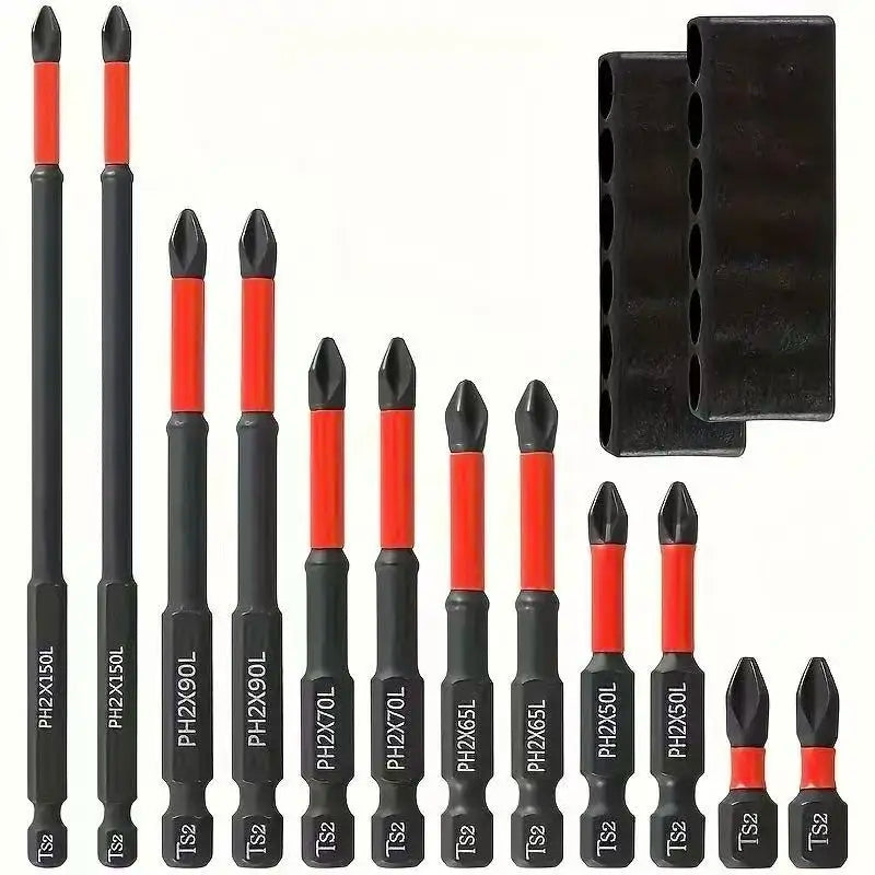 5–60PCS PH2 Magnetic Impact Driver Bit Set – Alloy Steel Cross Screwdriver Bits for Drill & Screw Driving Non-Slip Tool Kit