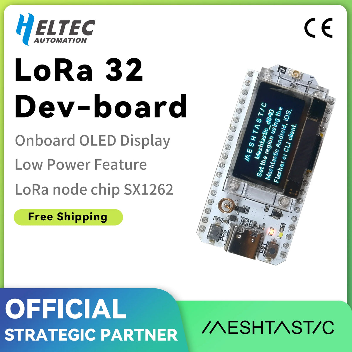 Heltec WiFi LoRa 32 V3 Development Board - ESP32-S3, SX1262, OLED & Meshtastic Support