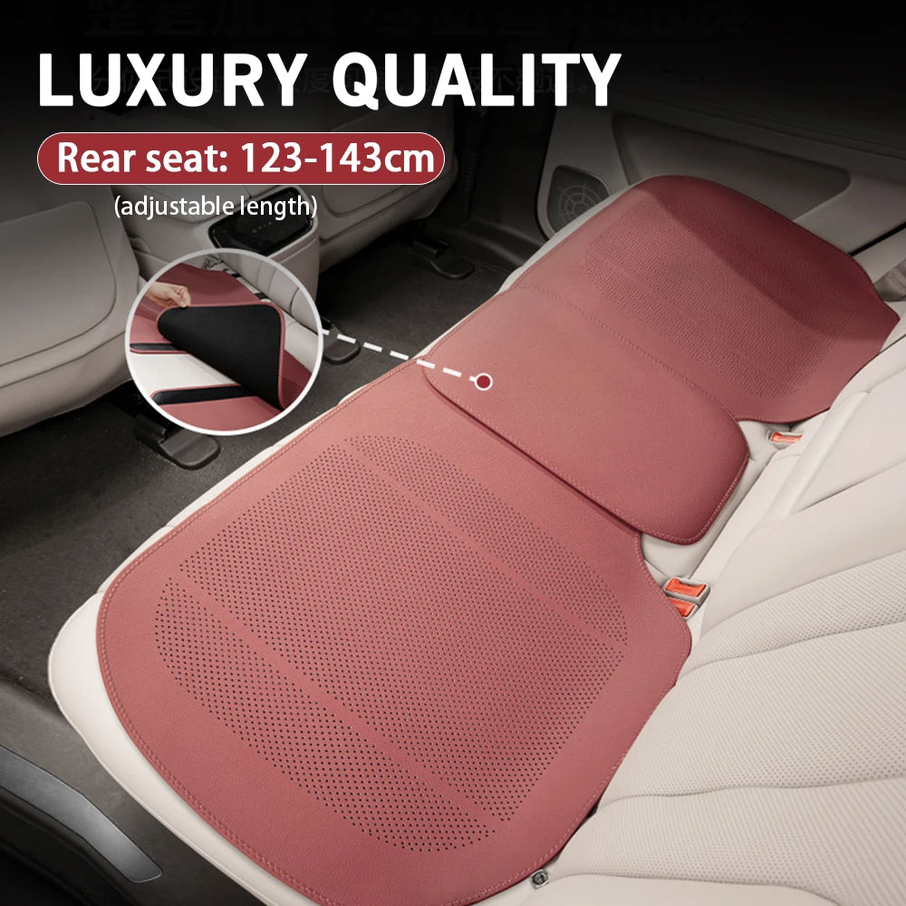 Universal Leather Car Seat Cushion - Breathable Perforated Four-Season Seat Cover