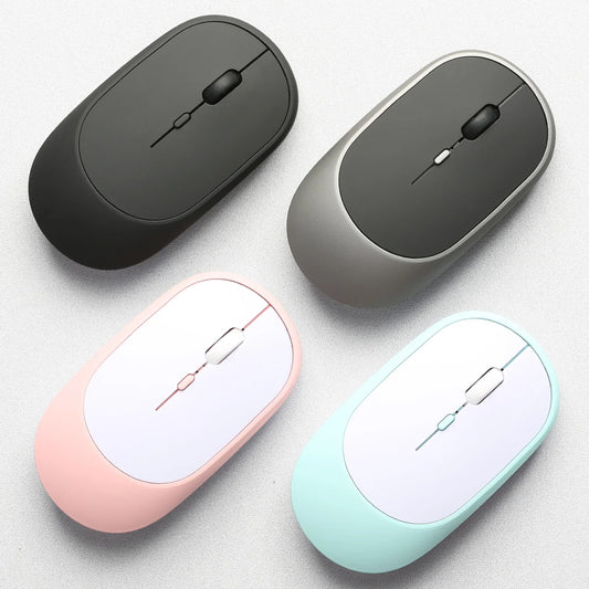 2.4GHz Wireless Gaming Mouse - Dual Modes, Bluetooth, Ultra-Low Power, Mute, Compatible with PC, Mac, and Laptops