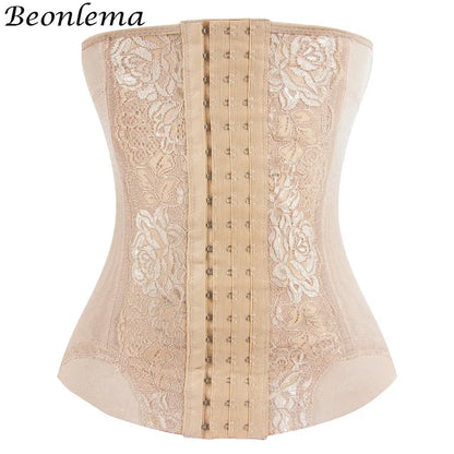 Colombian Mesh Embroidered Waist Trainer Corset Body Shaper for Women – Belly Control Shapewear