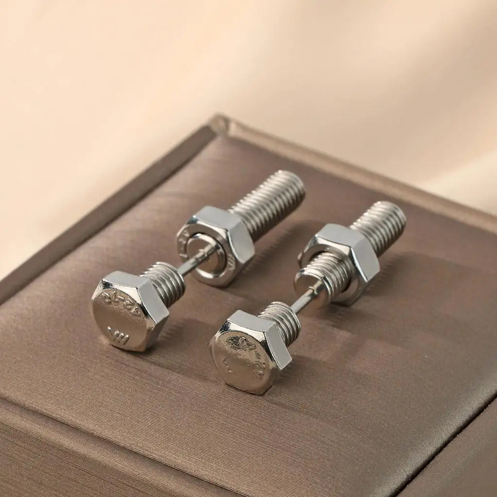 Fashion Screw Stud Earrings - Personalized Birthday Gift for Couples & Lovers