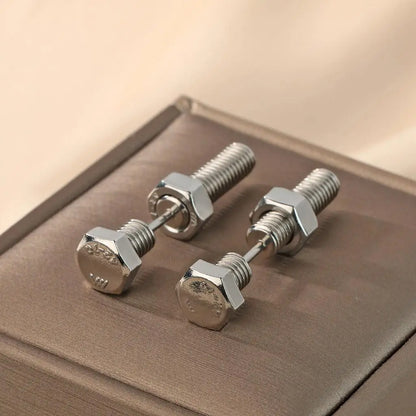 Fashion Screw Stud Earrings - Personalized Birthday Gift for Couples & Lovers