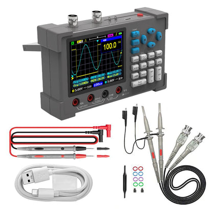 3-in-1 Digital Oscilloscope - Handheld Multimeter Signal Generator, Dual Channel 120MHz Bandwidth, 250MSa/s Sampling Rate   2/2