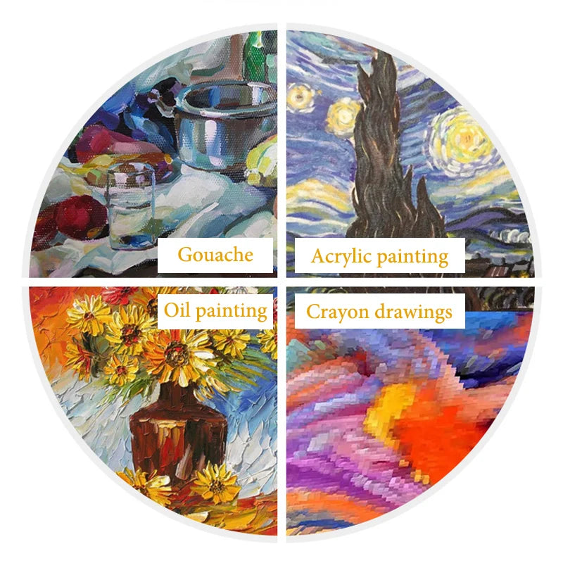 Black Canvas Wooden Oil Painting Frame – Cotton DIY Graffiti Canvas for Children & Beginner Art Practice Supplies