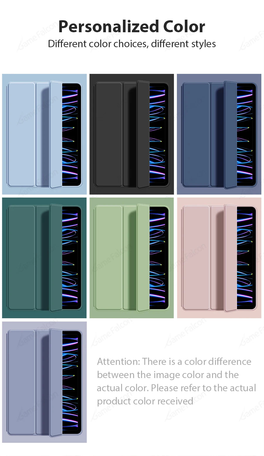 Case for iPad Pro 11/12.9/13 (M2/M4), Air 6/5/4, 10th/9th Gen, Mini 6 – Protective Cover for 10.2" to 13" iPads (2024)