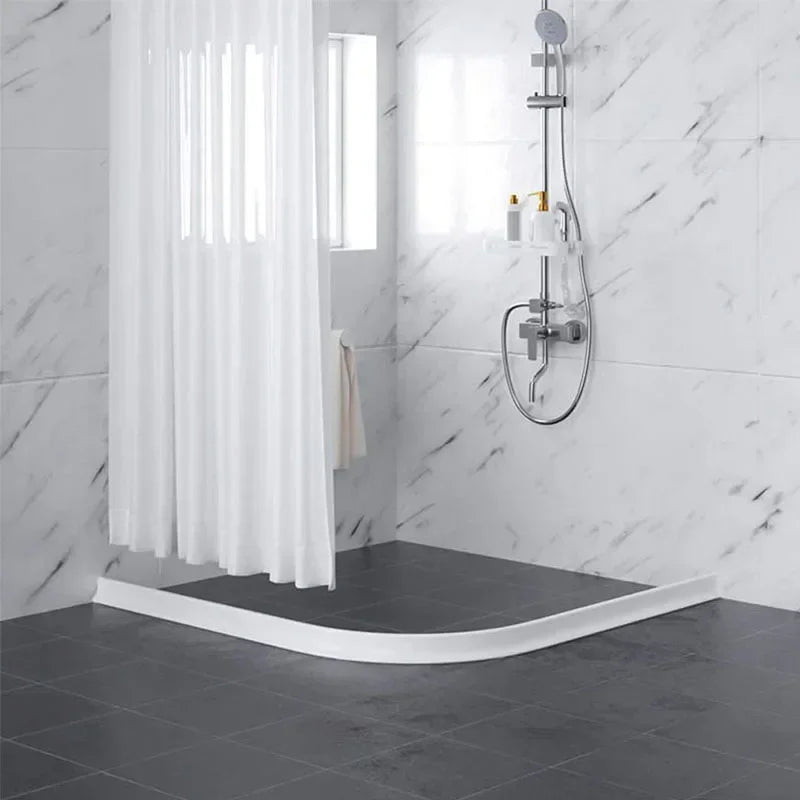 Bendable Silicone Water Retaining Strip - Bathroom Shower Barrier for Kitchen and Wet-Dry Separation