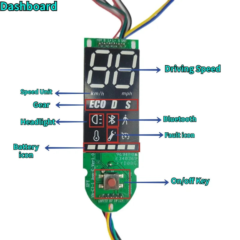 350W 36V 15A Scooter Controller Motherboard with Bluetooth & Tuya Smart – Compatible with FOSTON X-Play DIGMA, 8.5 Inch, Max Speed 30 Km/h
