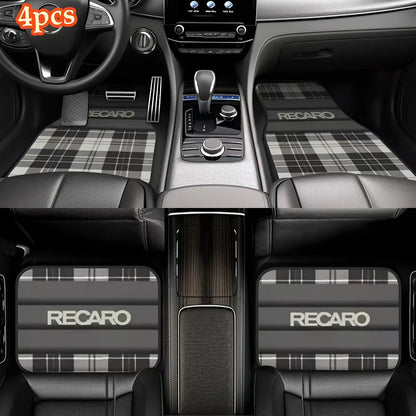 RECARO Heavy-Duty All-Weather Floor Mats - 4-Piece Car Interior Protection Set with Pedal Cutouts