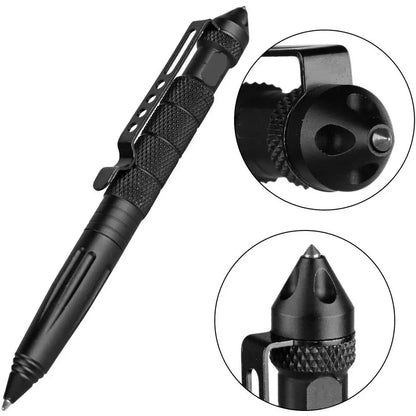 Military Tactical Pen — Multifunction Aluminum Survival & Emergency Glass Breaker