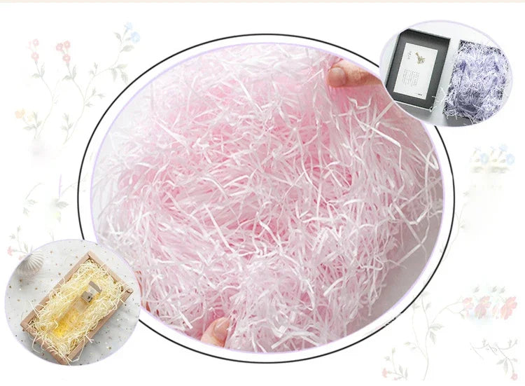 100g Colorful Crinkle Raffia Paper Filler – Shredded Lafite Grass for DIY Wedding, Party, Gift Box & Candy Packaging