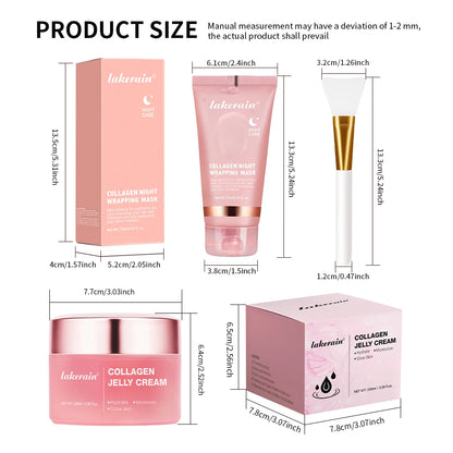 Collagen Jelly Cream – Hydrolyzed Overnight Peel-Off Facial Mask for Hydration & Firming