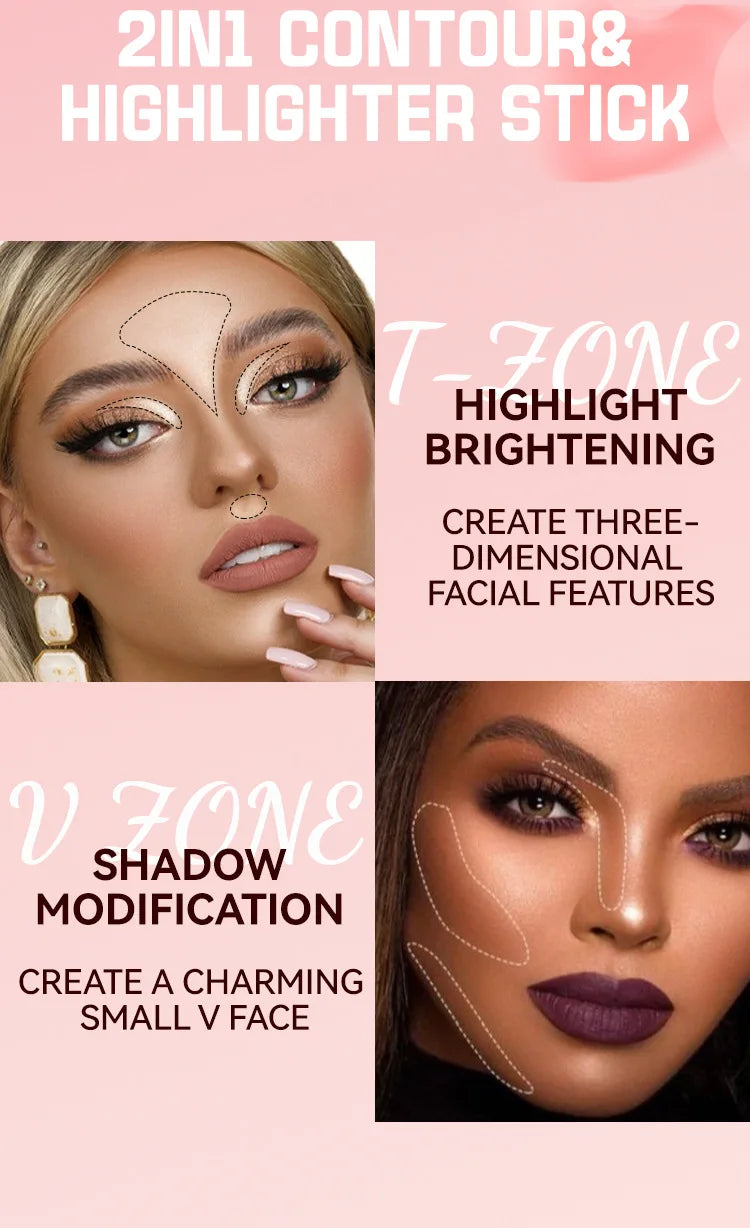 MLSMILE 8-Color High Gloss Pearl Contouring Stick – Face Brightening & 3D Shadow Sculpting Pen