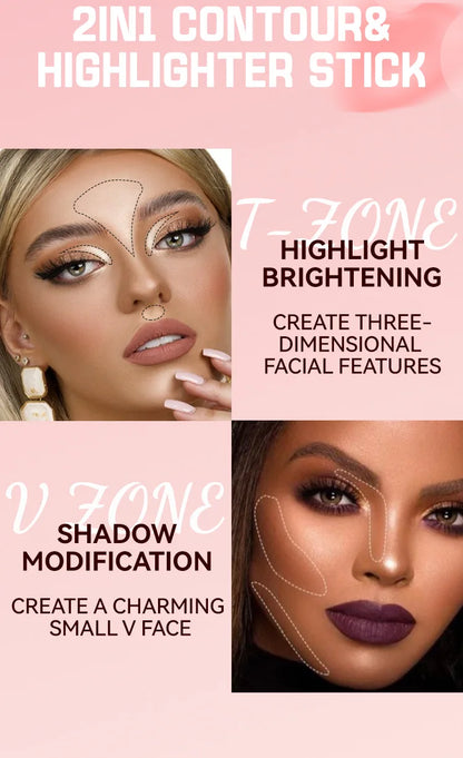 MLSMILE 8-Color High Gloss Pearl Contouring Stick – Face Brightening & 3D Shadow Sculpting Pen