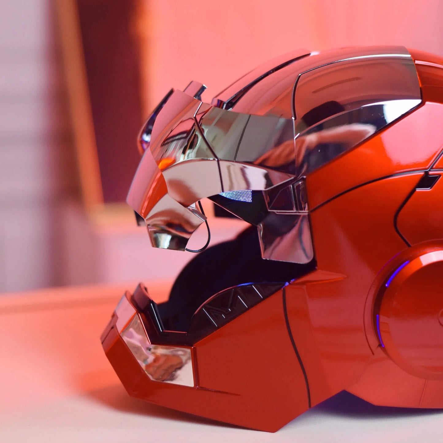 AutoKing 1:1 Mk5 Iron Man Helmet - Voice Control, Light-Up Eyes, Electric Wearable Cosplay Toy for Adults, Ideal Christmas Gift