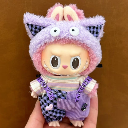 15-17CM Labubu Doll Clothes – Mini Plush Cotton Outfits for I, II, III Dolls, Party & Gift Accessories