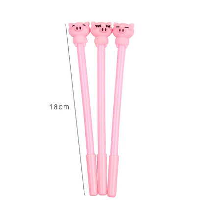 Cute Pink Pig Gel Pen – Kawaii Retractable Pen for School, Office, and Student Gifts