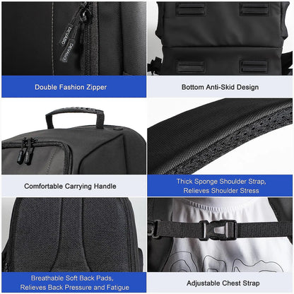 Gaming Console Backpack for PS5 & PSVR2 – Large Capacity Travel Storage Bag for Console, Controllers & Accessories