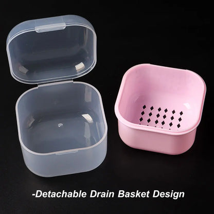 Portable Alcohol Disinfection Box - Nail Drill Bits & Grinding Head Sterilizer for Manicure Cleaning