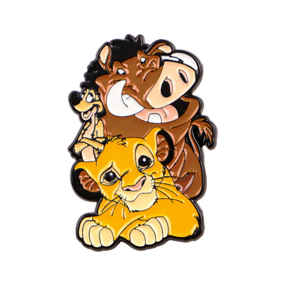 Cartoon Movie Enamel Lapel Pins — Lion, Cat & Duck Brooches for Backpacks, Clothes, DIY Metal Badge Jewelry Accessories