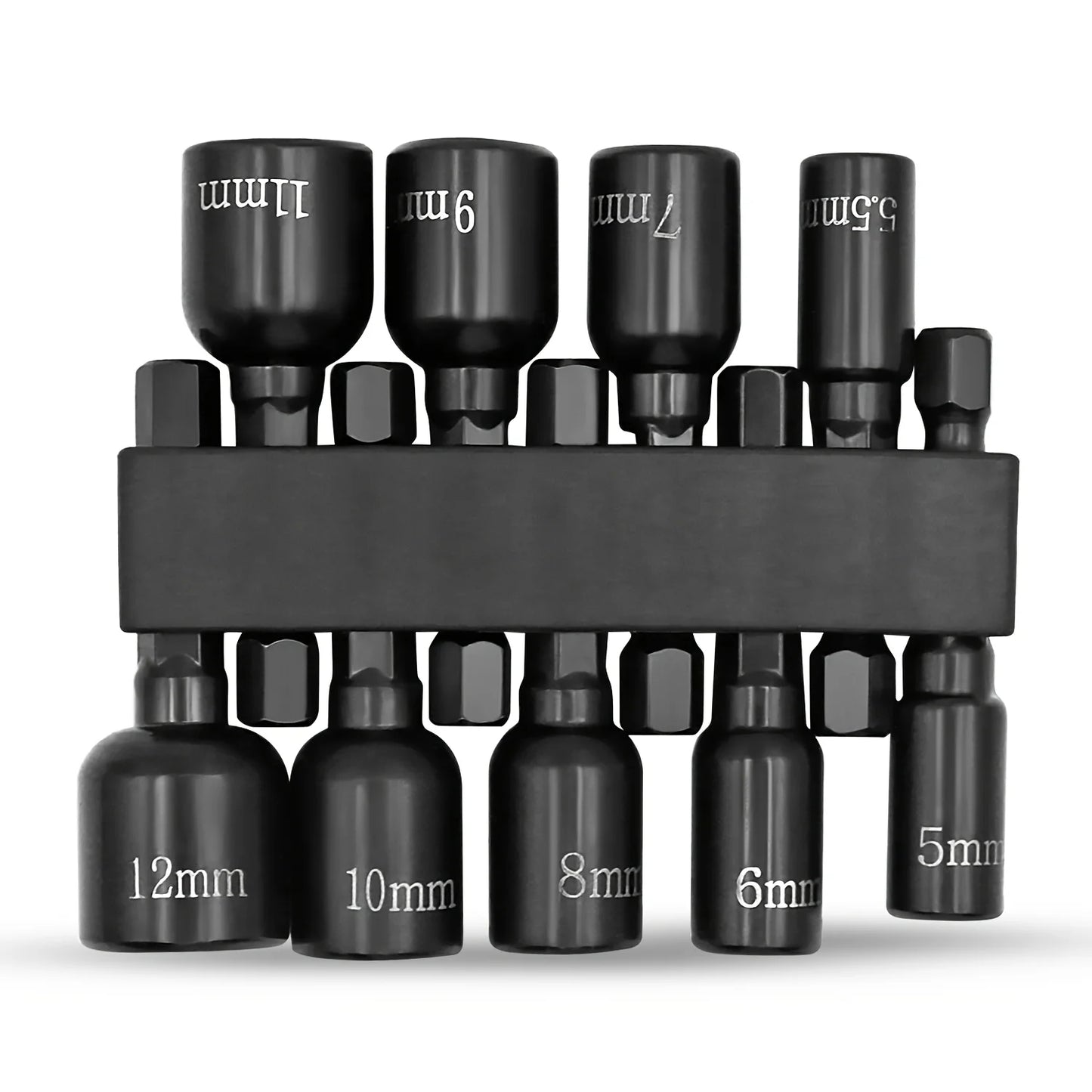 9Pcs Metric Nut Driver Set – 1/4” Hex Socket Drill Bits & Chuck Adapter Set for Electronics & Precision Tool Work