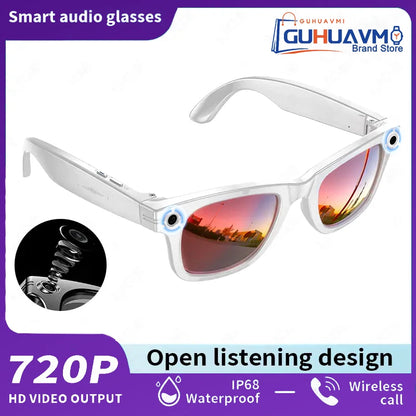 2025 AI Smart Glasses – 8MP Camera Sunglasses with Video Recording, 100+ Language Translation, Bluetooth Calls & Music for Men & Women