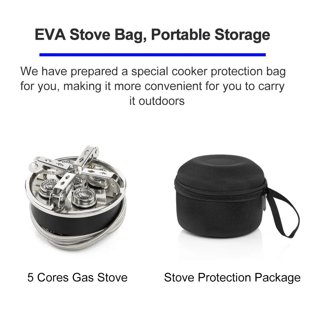 Widesea Camping Tourist Burner 8800W Gas Stove Cookware - Portable Furnace for Picnics & Barbecues - Outdoor Recreation Supplies