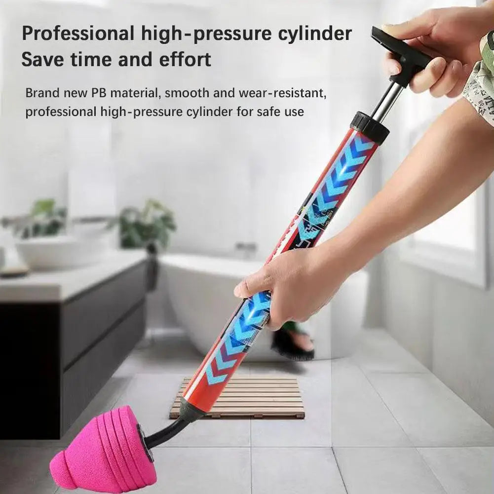High Pressure Toilet Pipe Plunger – Silicone One-Shot Sewer Dredging Tool for Quick Unblocking