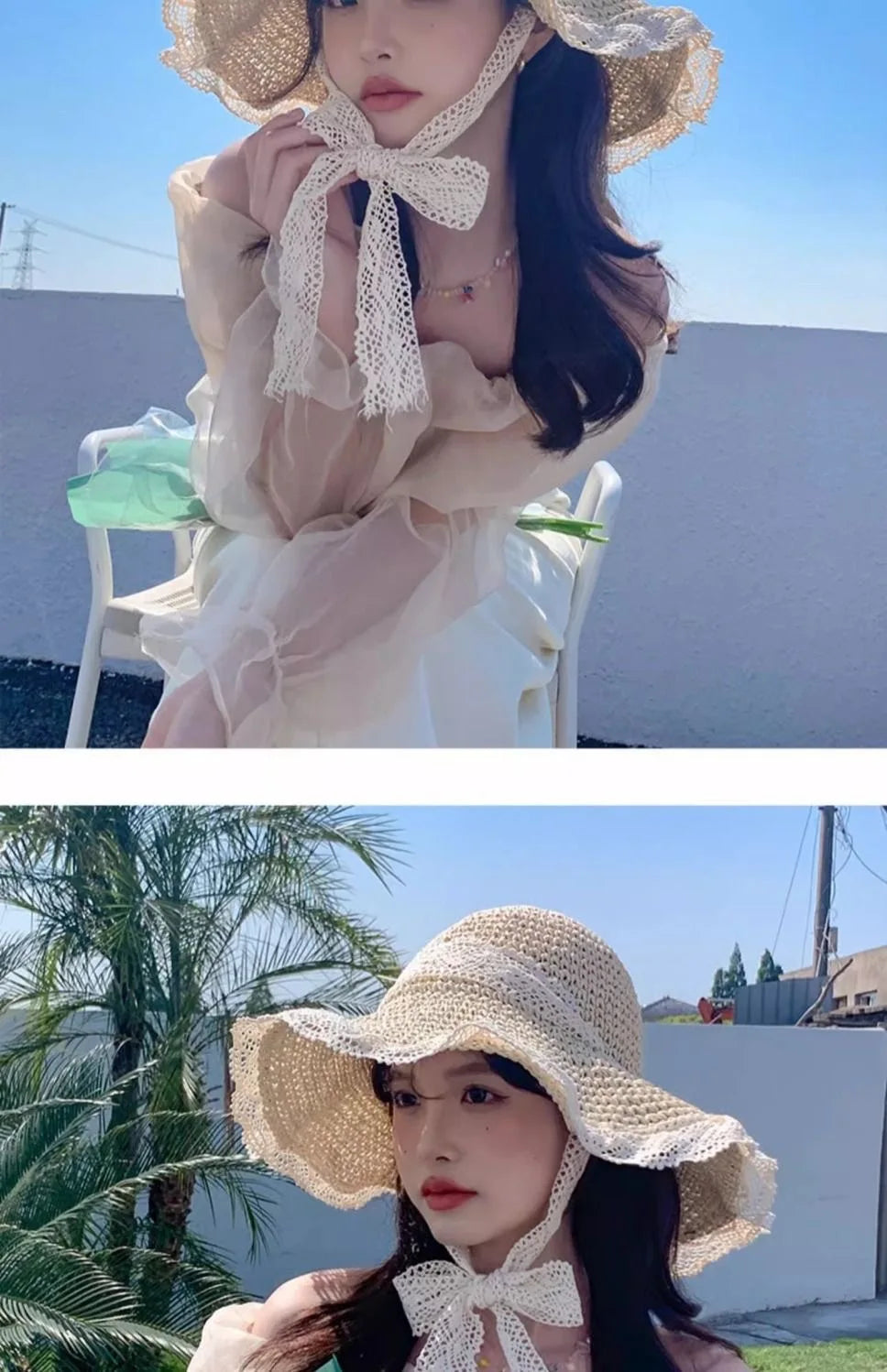 Women’s Wide Brim Sun Hat – Large Foldable Summer Straw Hat with UV Protection for Beach & Outdoor Use