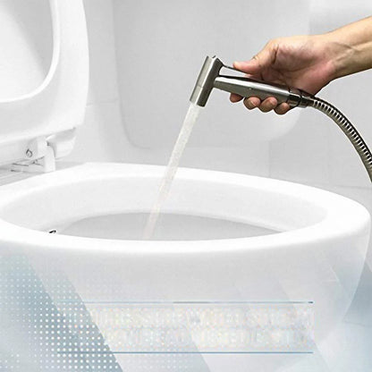 Baokemo Stainless Steel Toilet Spray Gun - Portable Bathroom Cleaning & High-Pressure Flushing Booster for Outdoor Use